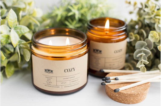 Cozy Candle- Mint & Musk Scent