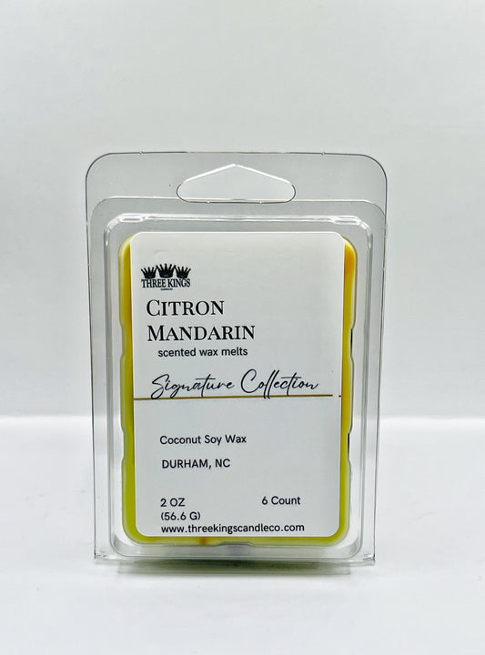 Citron Mandarin Clamshell Wax Melts-Citrus & Peach Scent