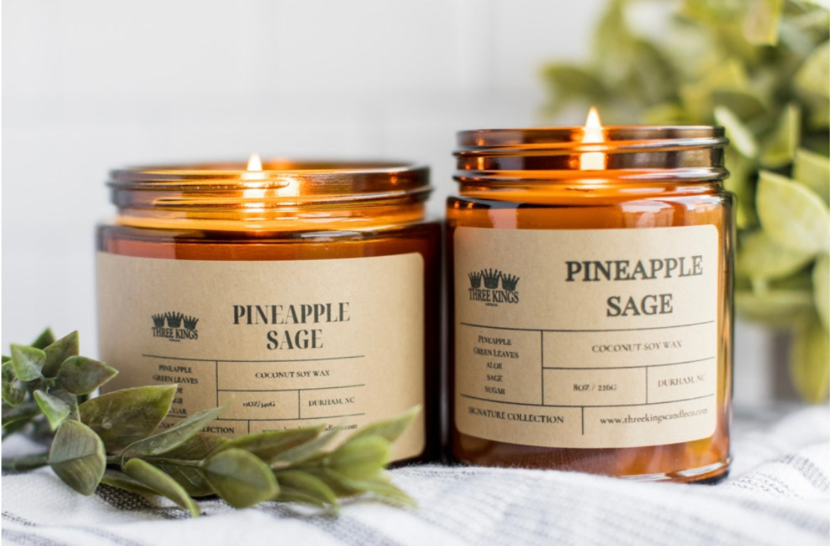 Pineapple Sage Candle- Pineapple & Sage Scent