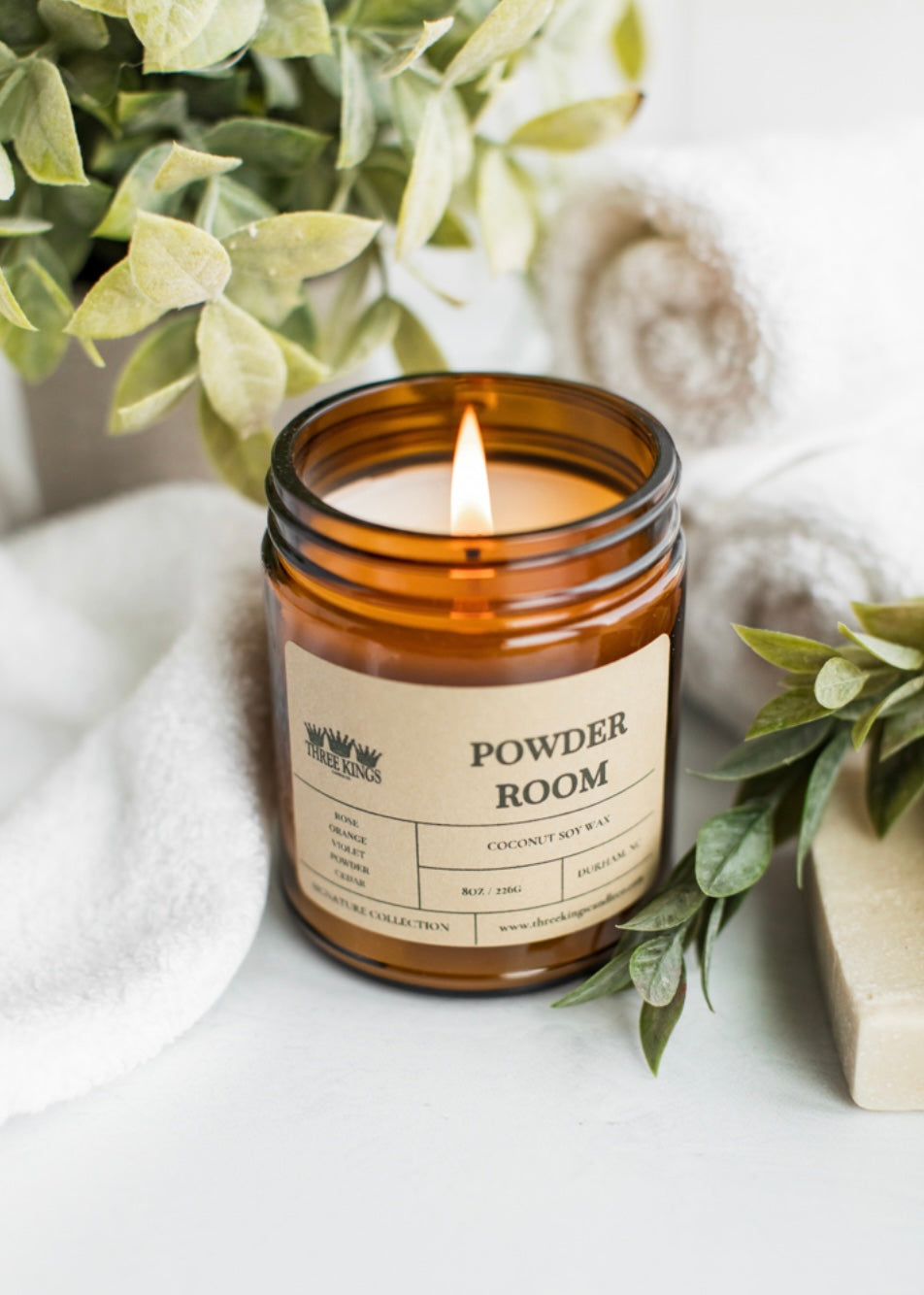 Powder Room Candle- Powder & Floral Scent