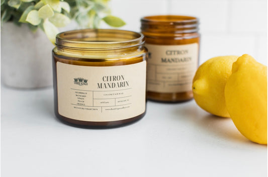 Citron Mandarin Candle- Citrus & Peach Scent