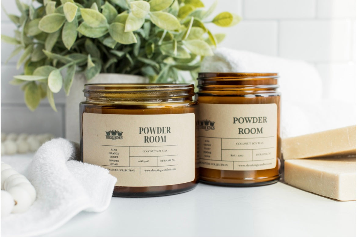 Powder Room Candle- Powder & Floral Scent