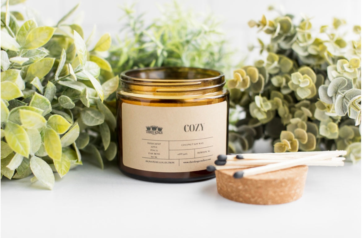 Cozy Candle- Mint & Musk Scent