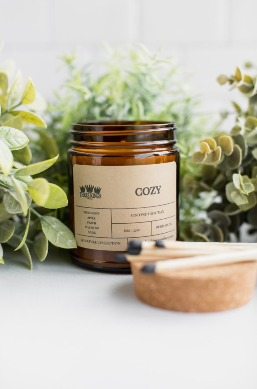 Cozy Candle- Mint & Musk Scent